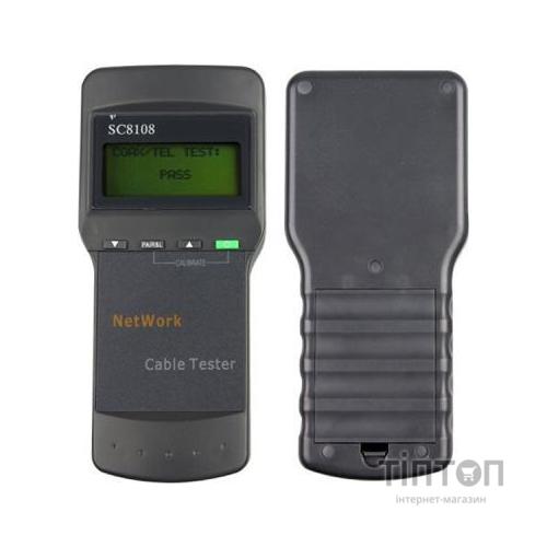 Тестер кабельний RJ-45, RJ-12 LCD EvroMedia (SC8108)