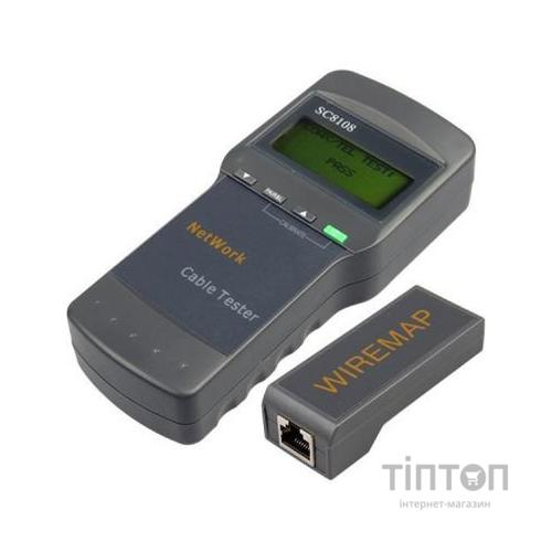 Тестер кабельний RJ-45, RJ-12 LCD EvroMedia (SC8108)