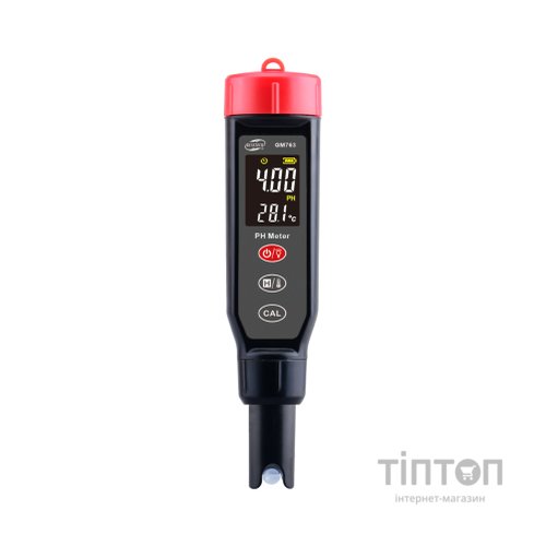 Тестер якості рідин Benetech кислотності та температури (pH-метр) 0,00-14,00 pH (+/-0,05) ,GM763 (GM763)