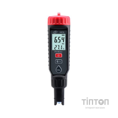 Тестер якості рідин Benetech кислотності та температури (pH-метр) 0,00-14,00 pH (+/-0,05%) (GM766)