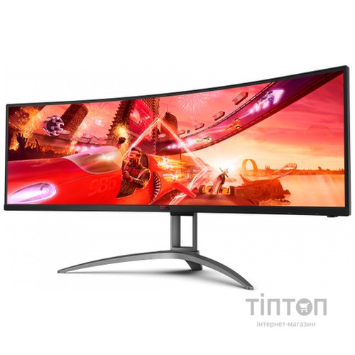 TFT 48.8" AOC AGON AG493QCX, Dual-FHD, VA, 144Гц, вигнутий, HDMIx2, DP, USB-hub, HAS, колонки, чорн. (AG493QCX)