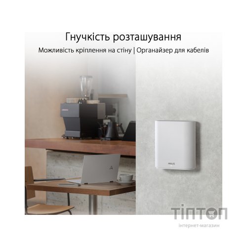 Точка доступу Wi-Fi ASUS EBM68 2pk White (90IG07V0-MO3A40)