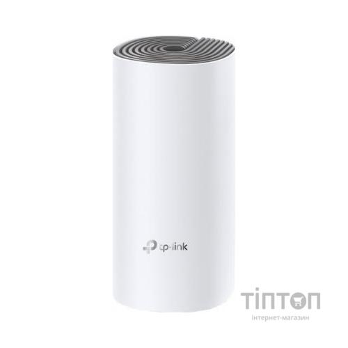 Точка доступу Wi-Fi TP-Link DECO E4 1 pcs AC1200, 2xFE LAN/WAN, MESH, MU-MIMO, Beamformi (DECO-E4-1-PACK)
