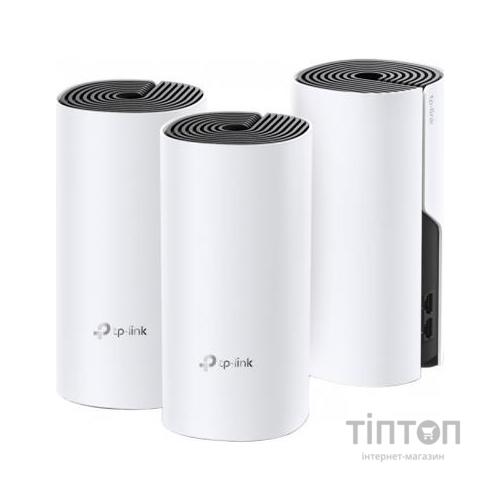 Точка доступу Wi-Fi TP-Link DECO E4 3 pcs AC1200, 2xFE LAN/WAN, MESH, MU-MIMO, Beamformi (DECO-E4-3-PACK)