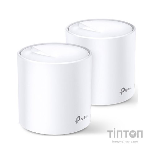 Точка доступу Wi-Fi TP-Link DECO X20 2PK AX1800 1xGE LAN 1xGE WAN MU-MIMO OFDMA MESH (DECO-X20-2-PACK)