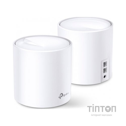 Точка доступу Wi-Fi TP-Link DECO X20 2PK AX1800 1xGE LAN 1xGE WAN MU-MIMO OFDMA MESH (DECO-X20-2-PACK)