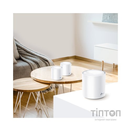 Точка доступу Wi-Fi TP-Link DECO X60 2PK AX3000 1xGE LAN 1xGE WAN MU-MIMO OFDMA MESH (DECO-X60-2-PACK)