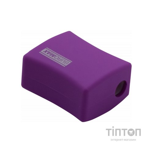 Точилка Buromax ALFA, RUBBER TOUCH з контейнером 2 отвори (BM.4778-1)