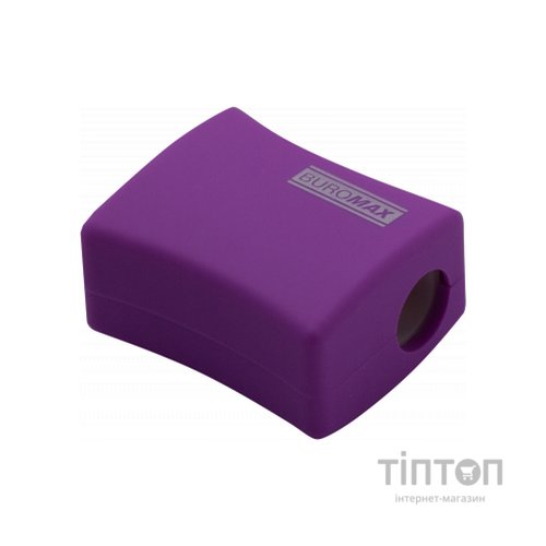 Точилка Buromax ALFA, RUBBER TOUCH з контейнером 2 отвори (BM.4778-1)