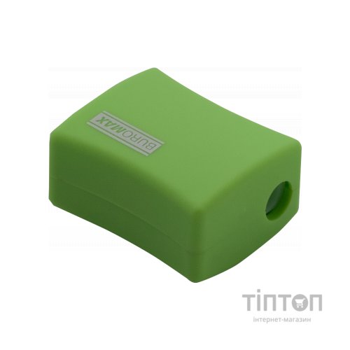 Точилка Buromax ALFA, RUBBER TOUCH з контейнером 2 отвори (BM.4778-1)