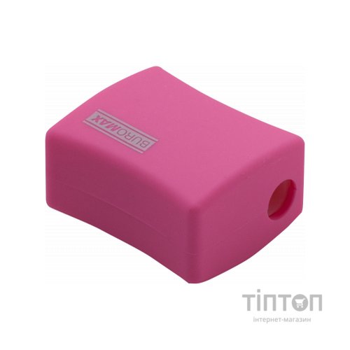 Точилка Buromax ALFA, RUBBER TOUCH з контейнером 2 отвори (BM.4778-1)