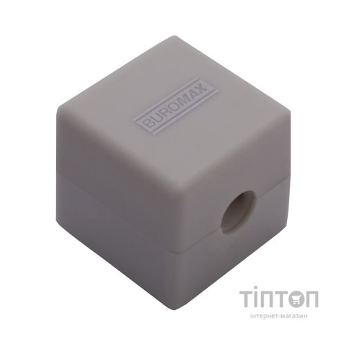 Точилка Buromax CUBE RUBBER TOUCH пластиковий корпус контейнер (BM.4757-1)