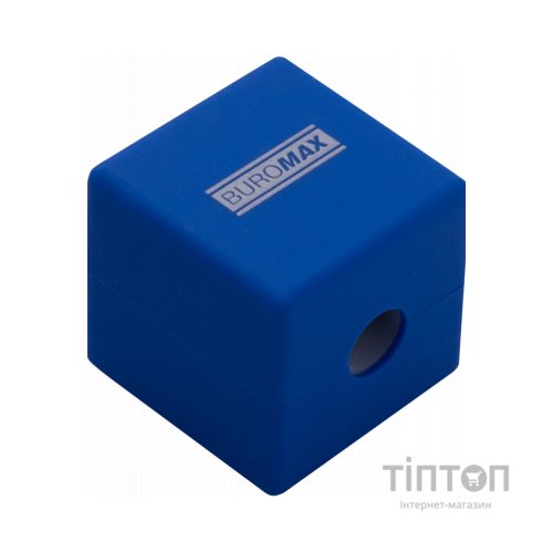 Точилка Buromax CUBE RUBBER TOUCH пластиковий корпус контейнер (BM.4757-1)