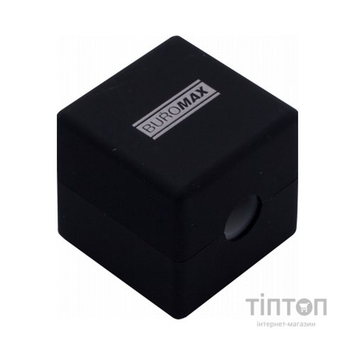 Точилка Buromax CUBE RUBBER TOUCH пластиковий корпус контейнер (BM.4757-1)