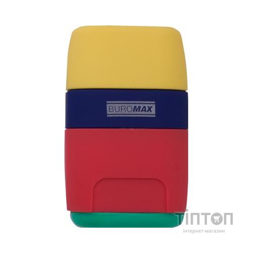 Точилка Buromax RUBBER TOUCH /large, container, eraser (BM.4771-1)
