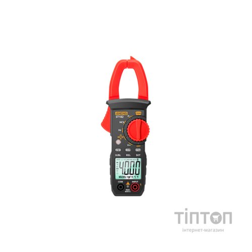 Токові кліщі ANENG ST182 V (AC/DC), A (AC), Ω, C, Hz, °C/°F, Data Hold, продзвонювання, тест діодів, підсвічування. (ST182)
