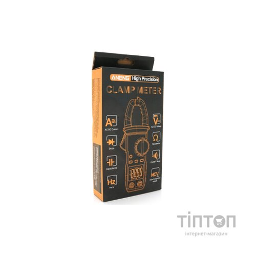 Токові кліщі ANENG ST182 V (AC/DC), A (AC), Ω, C, Hz, °C/°F, Data Hold, продзвонювання, тест діодів, підсвічування. (ST182)