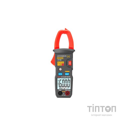 Токові кліщі ANENG ST183 V (AC/DC), A (AC), Ω, C, Hz (True RMS). Data Hold, Min/Max, дзвінки, NCV. (ST183)
