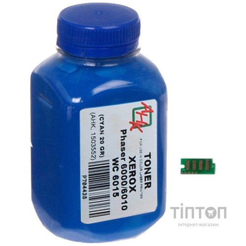 Тонер AHK Xerox Phaser 6000, 6010 (P104373) блакитний + чіп