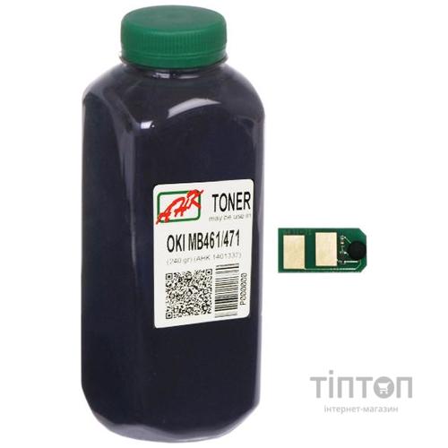 Тонер АНК (1401337) OKI MB461/MB471/491 Black 240г + чіп