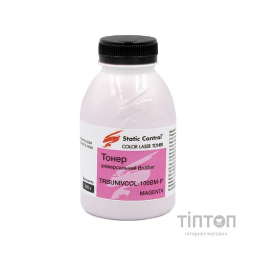 Тонер Brother 100г magenta, фасовка Static Control (TRBUNIVCOL-100BM-P)