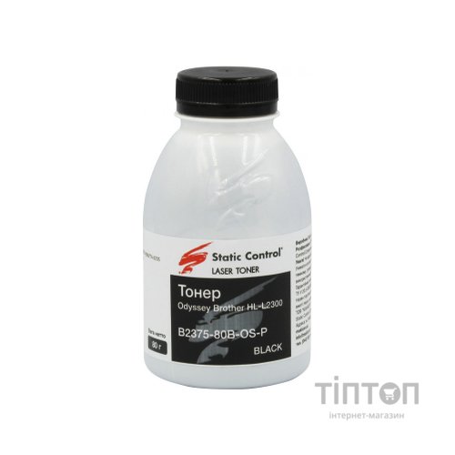 Тонер Brother HL-L2300 80г фасовка Static Control (B2375-80B-OS-P)