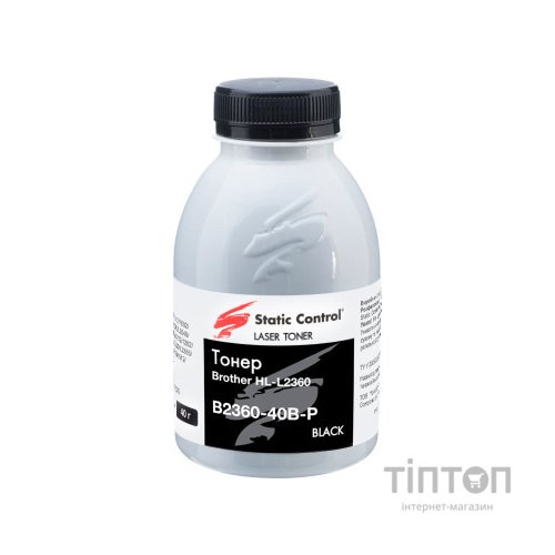 Тонер Brother HL-L2360 40г (1.2k) фасовка Static Control (B2360-40B-P)