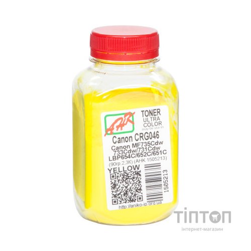 Тонер Canon LBP-650/MF-730, 90г Yellow AHK (1505213)