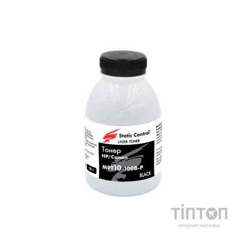Тонер HP/Canon 100г (фасовка) Static Control (MPT10-100B-P)