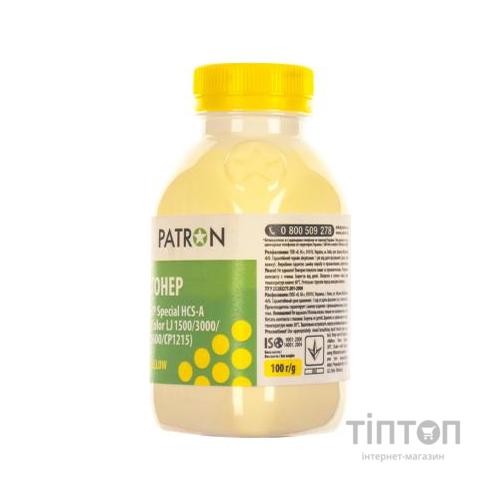 Тонер HP CLJ 1500/3000/4600/CP1215) YELLOW 100г Patron (HCS-A-Y-100)