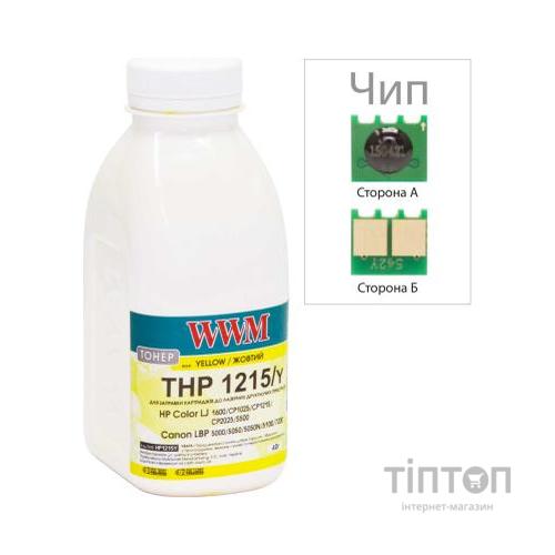 Тонер HP CLJ CP1025 35г Yellow +chip WWM (TC1025Y)
