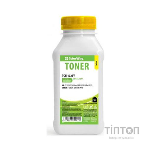 Тонер HP CLJ CP1025/Pro100/M175 Yellow 30g ColorWay (TCH-1025Y)