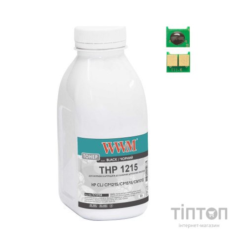 Тонер HP CLJ CP1215/CP1515/CM1312 55г Black +chip WWM (TC1215B)