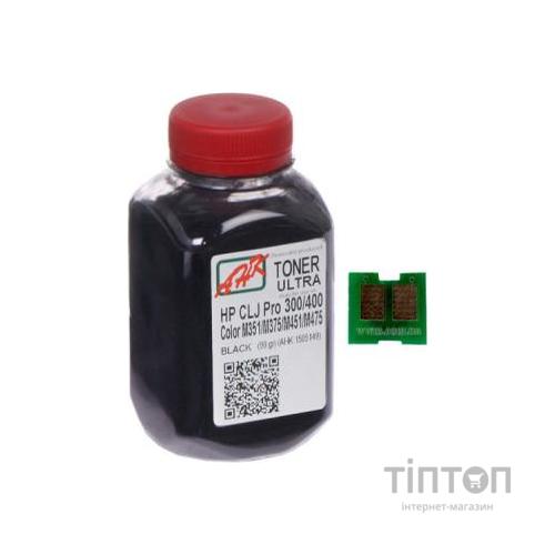 Тонер HP CLJ Pro 300/400/M475, 90г Black +chip AHK (1505161)