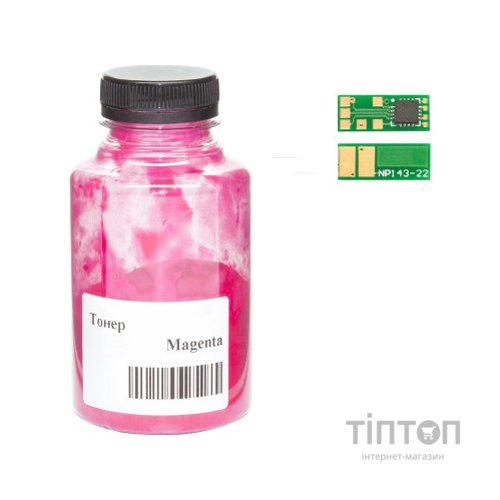 Тонер HP LJ Pro M252, Canon 045, 45г Magenta +chip WWM (045-CF403A-201M)