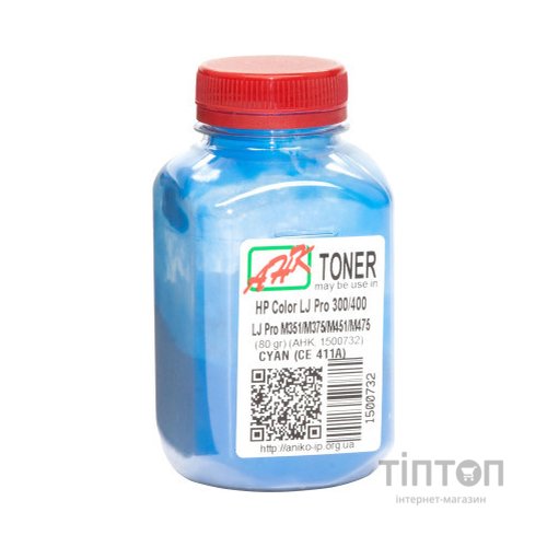 Тонер HP LJ Pro300/400, LJ Pro M351/M375/M451/M475, 80г Cyan AHK (1500732)