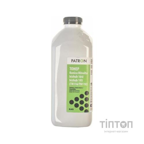 Тонер Konica Minolta TN-116/TN118, 280г, bizhub 164/165/185/195 Patron (PN-MBH164-280)