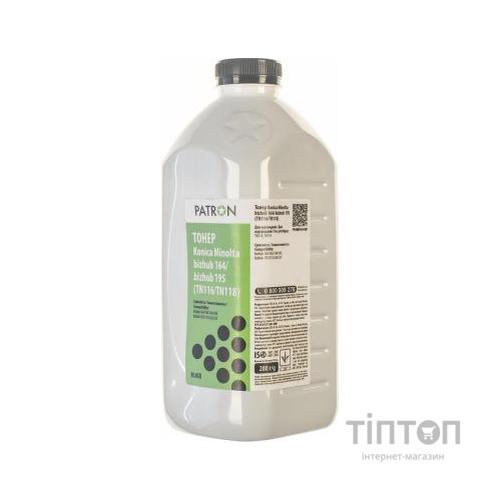 Тонер Konica Minolta TN-116/TN118, 280г, bizhub 164/165/185/195 Patron (PN-MBH164-280)