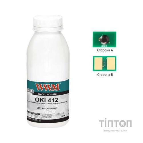 Тонер OKI B412/432/MB462 250г Black + chip WWM (TC-B412-WWM)