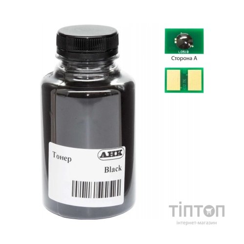 Тонер OKI B432/492/512/562, 370г Black+chip AHK (3204316)