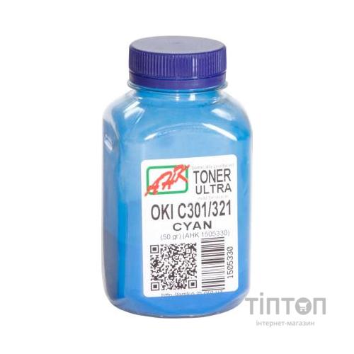 Тонер OKI C301/321, 50г Cyan AHK (1505330)