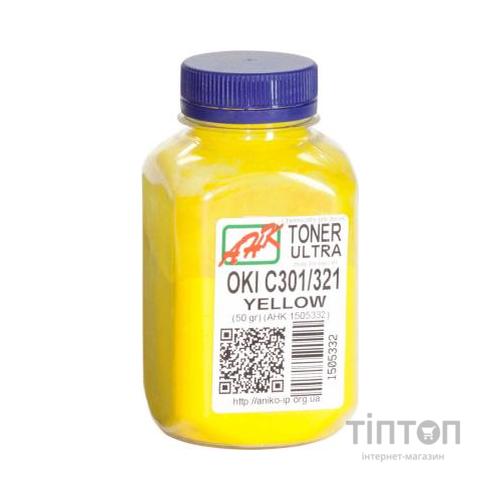 Тонер OKI C301/321, 50г Yellow AHK (1505332)