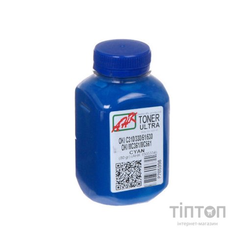 Тонер OKI C310/330/510/530, ULTRA COLOR, 80г Cyan AHK (1505334)