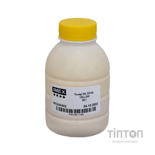 Тонер Oki C5100 Yellow 50 г, OML Imex (TSM-OML-Y-050)