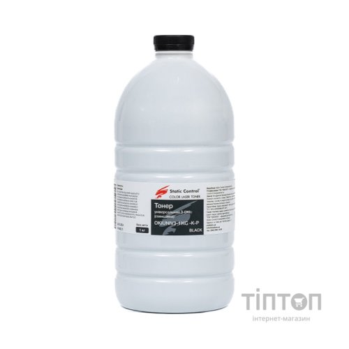 Тонер Okidata 3 (Glossy) 1кг black фасовка Static Control (OKIUNIV3-1KG-K-P)