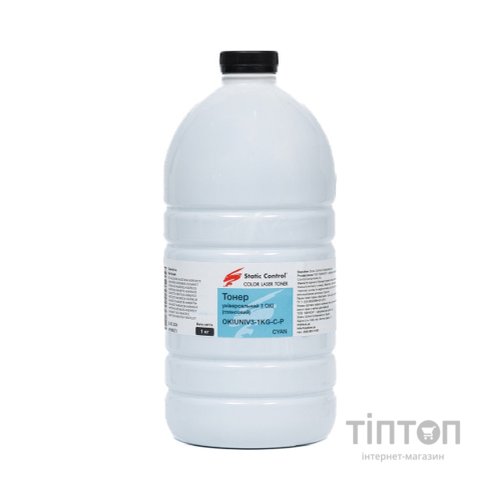 Тонер Okidata 3 (Glossy) 1кг cyan фасовка Static Control (OKIUNIV3-1KG-C-P)