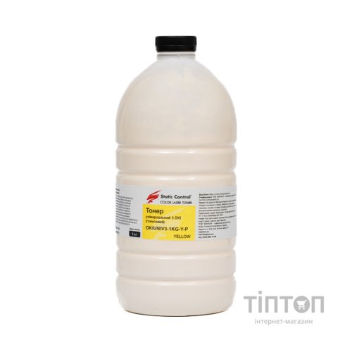 Тонер Okidata 3 (Glossy) 1кг yellow фасовка Static Control (OKIUNIV3-1KG-Y-P)