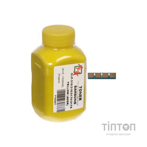 Тонер Samsung CLP-310/315/3175, 45г Yellow + chip AHK (1502408)