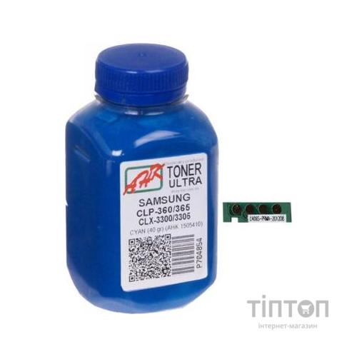 Тонер Samsung CLP-360/365/CLX-3300, 40г, 1K Cyan AHK (1505414)