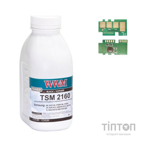 Тонер Samsung SL-M2020/2070/D111S, 45г +chip2K Black WWM (TCD111)